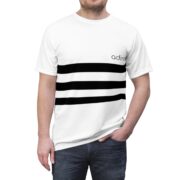 Stylish Unisex Cut & Sew Tee - Modern Striped Design, Casual Everyday Wear, Comfortable Tee, Gifts for Friends, Summer Fashion - Image 3