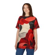 Floral Women Cut & Sew Tee - Vibrant AOP, Trendy Streetwear, Perfect for Ladies - Image 2