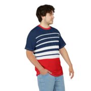 Striking Striped Unisex Tee | Nautical Summer Shirt, Casual Wear, Beach Days, Gift for Him or Her, Vacation Outfit, Everyday Style - Image 3