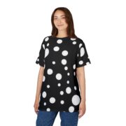 Polka Dot Women Tee, Trendy AOP T-Shirt for Casual Wear, Graphic Tee, Modern Style, Gift Idea for Birthdays and Holidays - Image 2