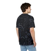 Abstract Black Pattern Tee — Adiro Logo All-Over Print T-Shirt - Image 6