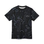 Abstract Black Pattern Tee — Adiro Logo All-Over Print T-Shirt