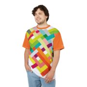 Colorful Geometric Unisex Tee - Trendy Summer Shirt, Casual Wear, Vibrant Fashion, Gift for Him/Her, Festival Look - Image 3