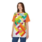Colorful Geometric Unisex Tee - Trendy Summer Shirt, Casual Wear, Vibrant Fashion, Gift for Him/Her, Festival Look - Image 4