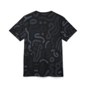 Abstract Black Pattern Tee — Adiro Logo All-Over Print T-Shirt - Image 2