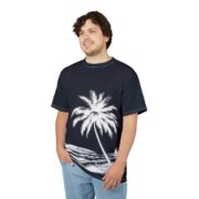 Palm Beach Black Tee – Tropical Palm Tree Graphic T‑Shirt - Image 5